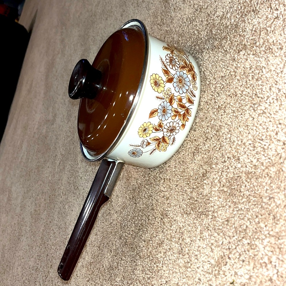 Vintage enamel pot